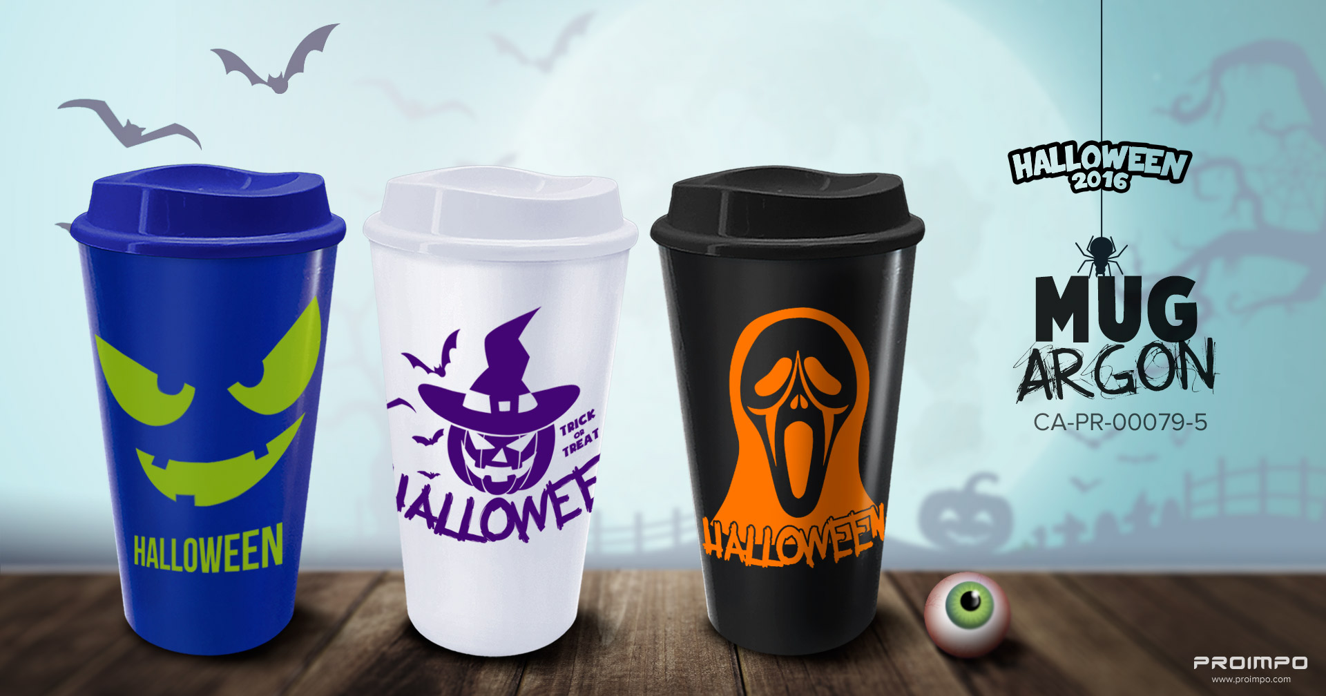 Mug Argon Productos Promocionales Halloween. Proimpo