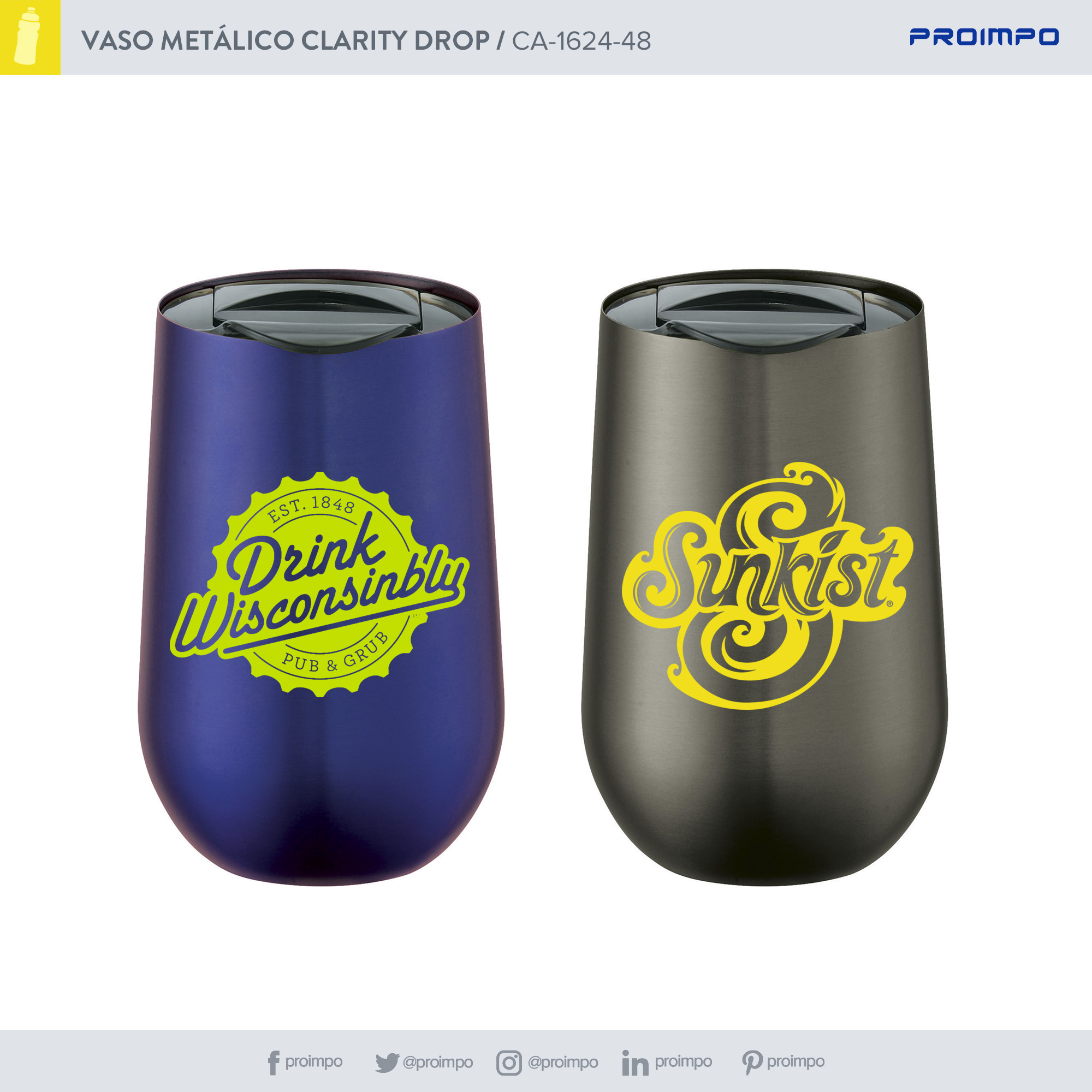 CA 1624 48 Vaso Metalico Promocionales Proimpo