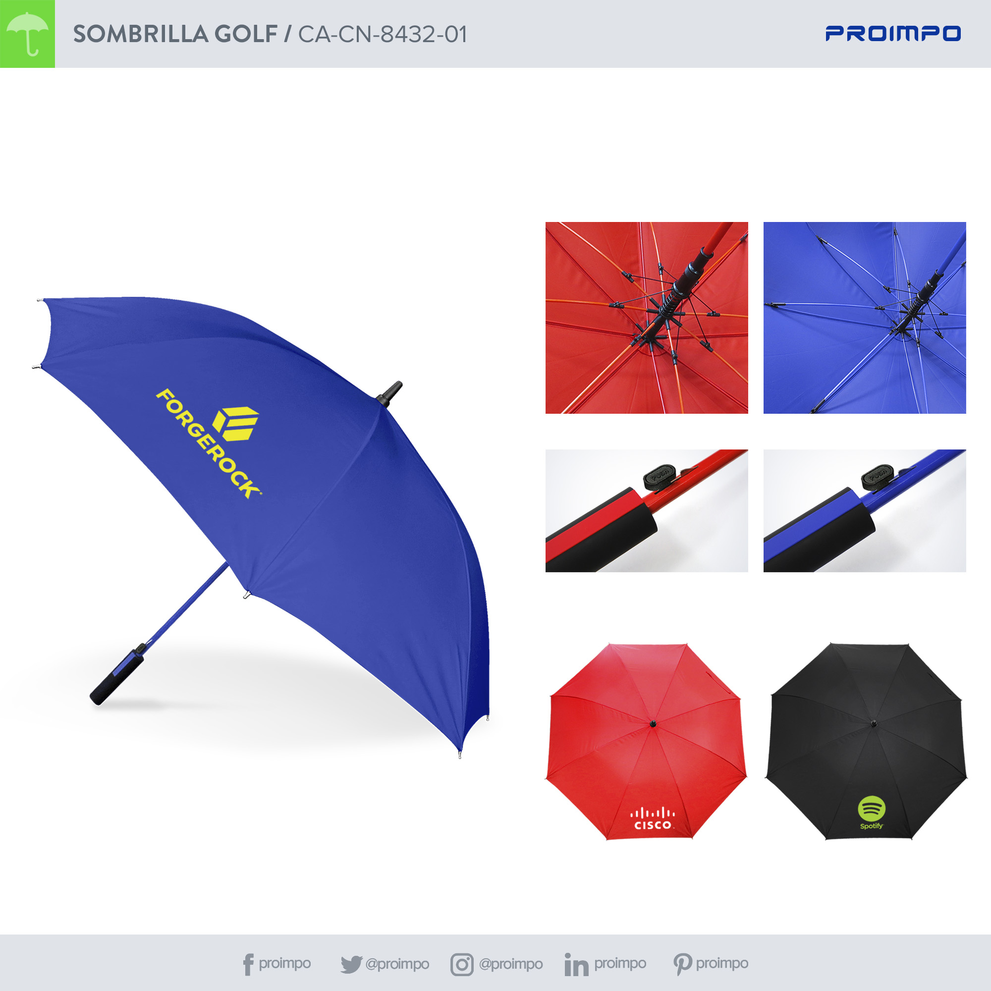 CA CN 8432 01 Sombrilla Golf. Cat&aacute;logo Promocionales Proimpo