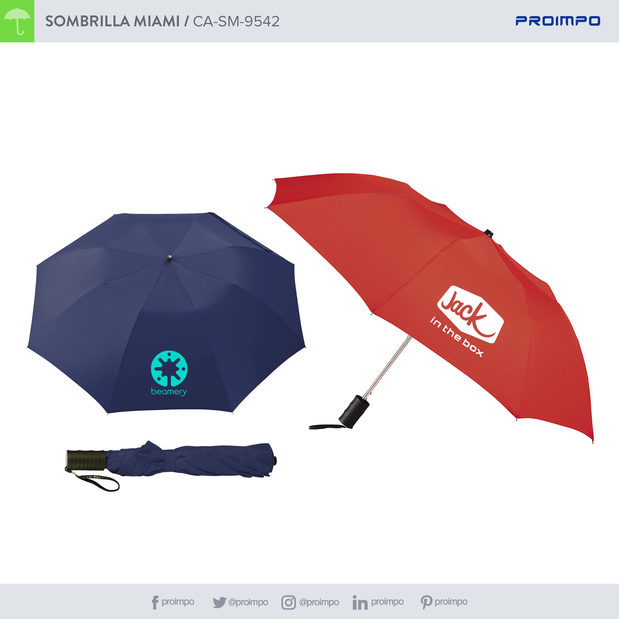 CA SM 9542 Sombrilla. Cat&aacute;logo Promocionales Proimpo