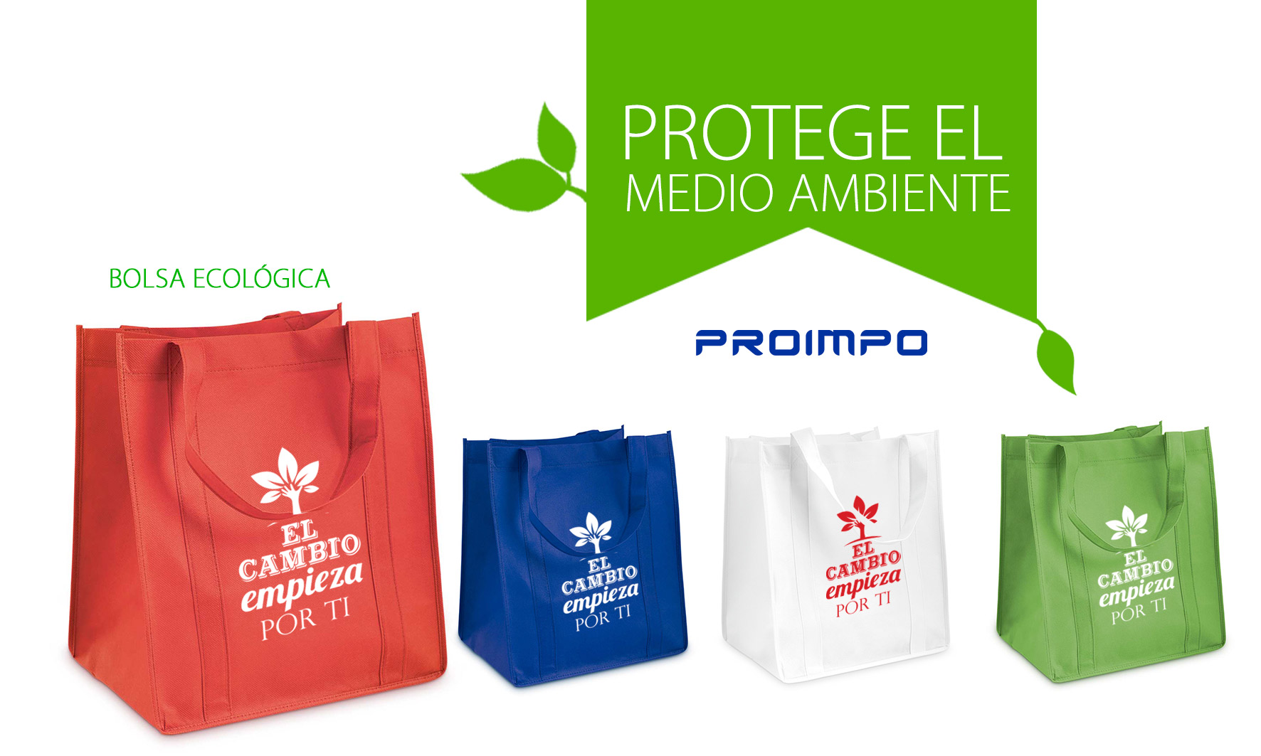 Medio ambiente. Bolsas de tela ecol&oacute;gicas Proimpo